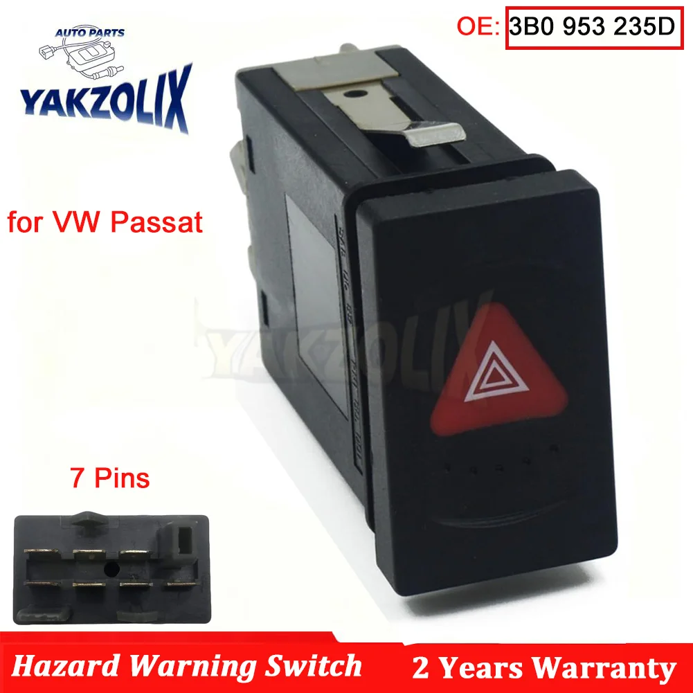 3B0953235D Для VW Volkswagen Passat B5 3B Variant Кнопка аварийной сигнализации, переключатель аварийного управления, автомобильные аксессуары