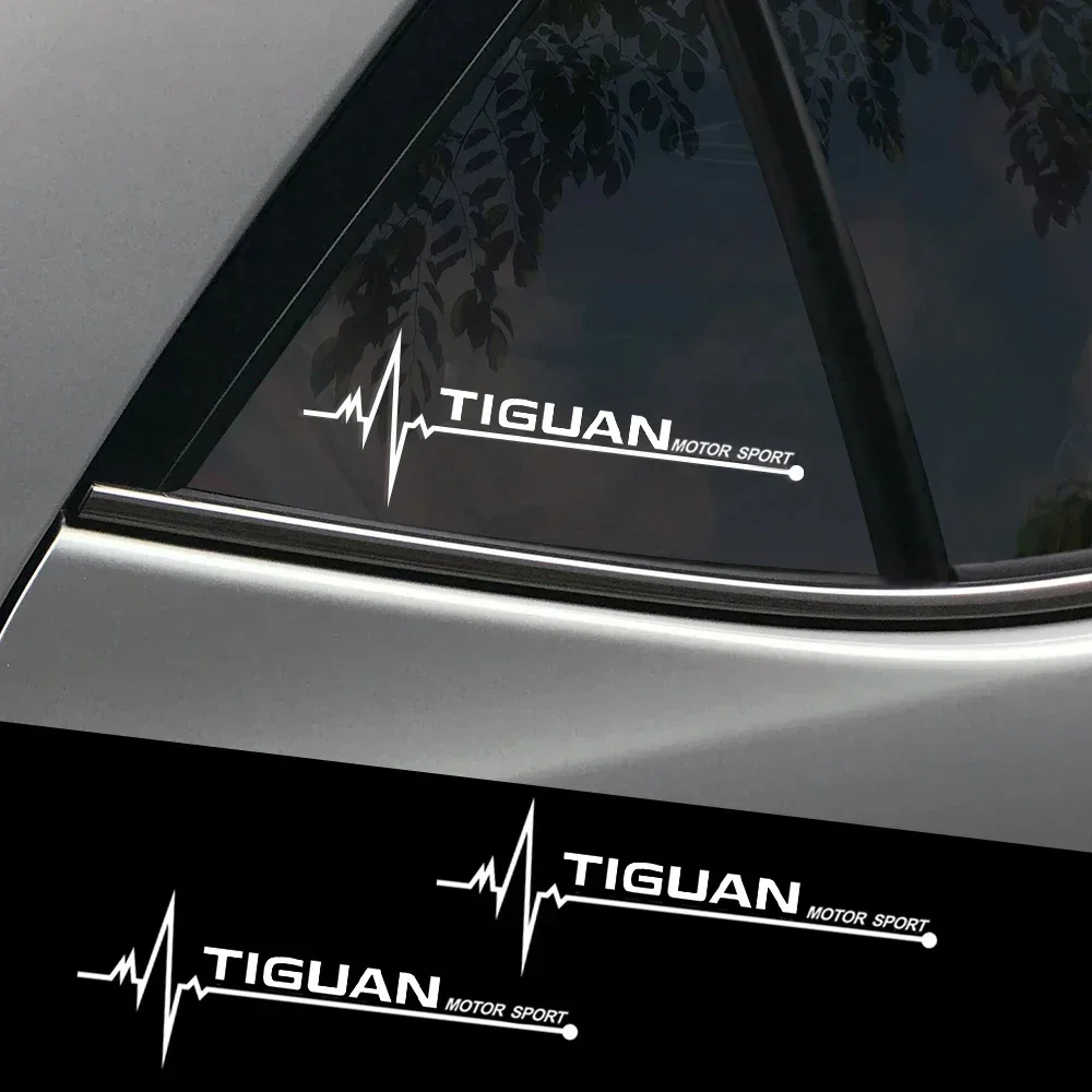 2Pcs Car Side Window PVC Stickers For Volkswagen VW Tiguan Auto Captivating Body Windows Sticker Vinyl Film Decals Accessories