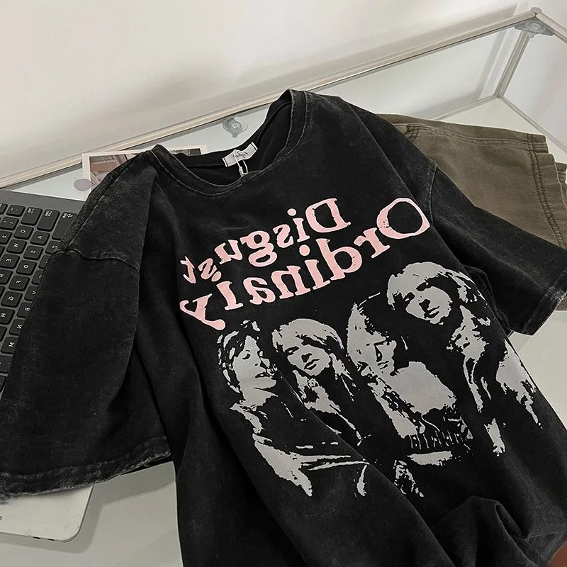 Camiseta de algodón puro Waed Bla ort Sve para hombre y mujer, ropa étnica Hanfu de marca de tendencia de verano, adecuada para adolescentes