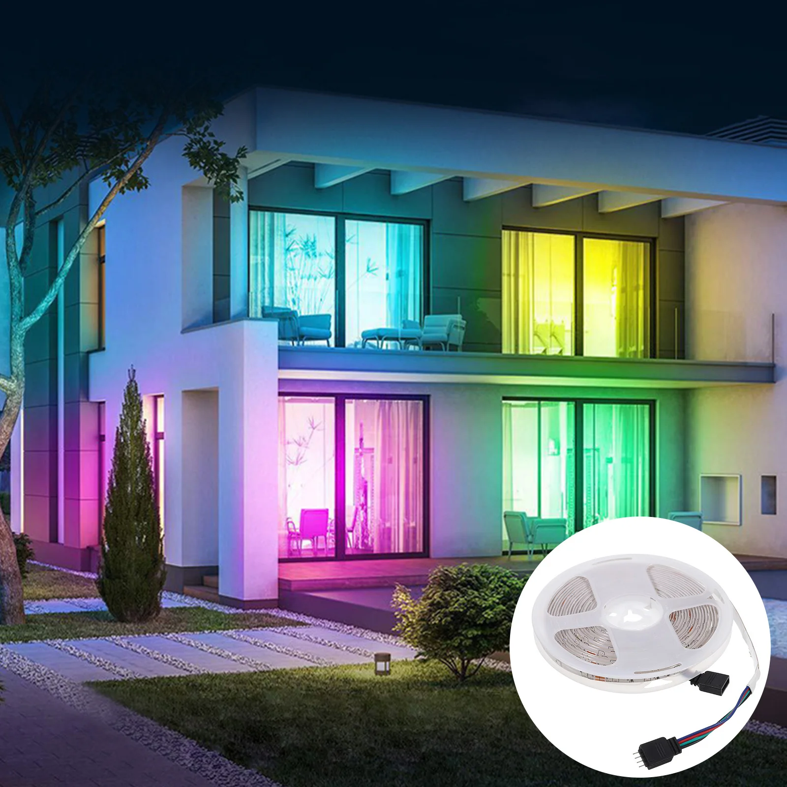 

300 Beads Rgb Colorful 12V Waterproof LED Strip Light for Wedding Halloween Christmas Decoration Waterproof String Lights