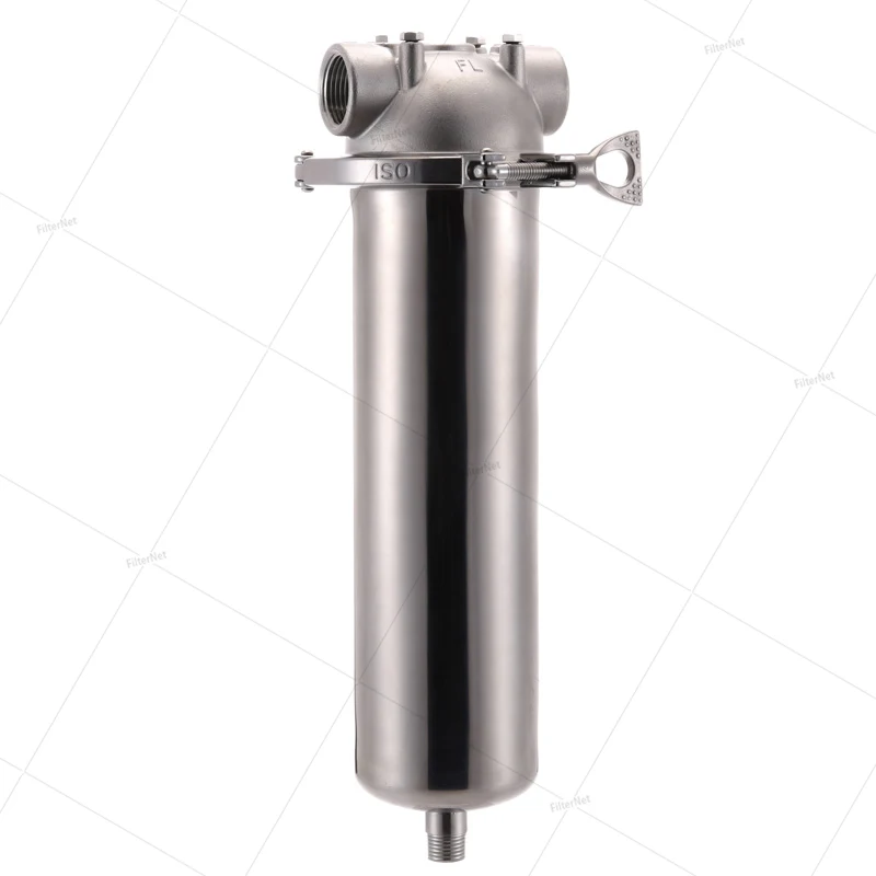 

DN25 10inch clamp stainless steel filter housing 10 mesh/20 mesh