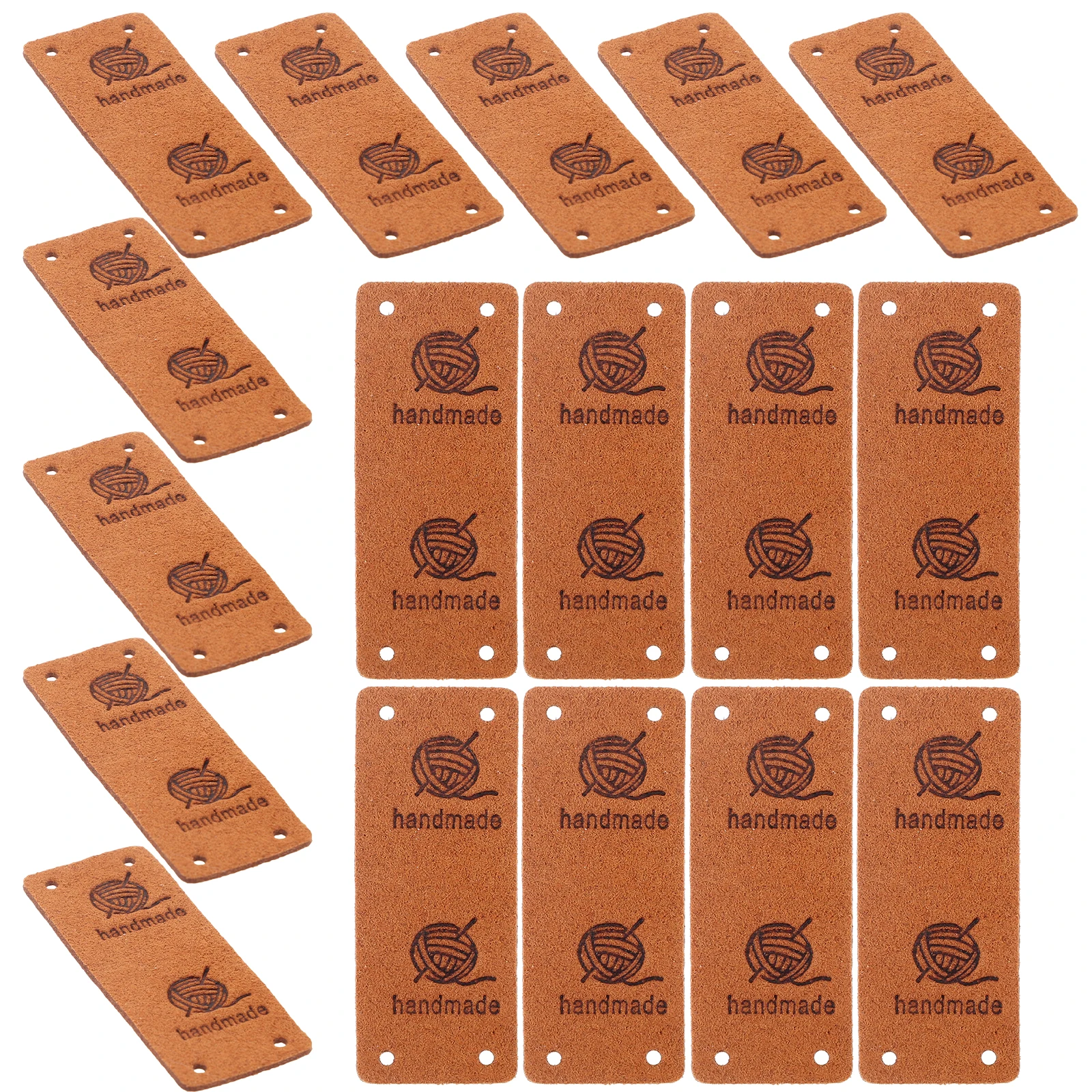

50pcs Embossed Decorative Labels Tags for Handmade Items Sewing Crochet Accessories Classic Color Durable
