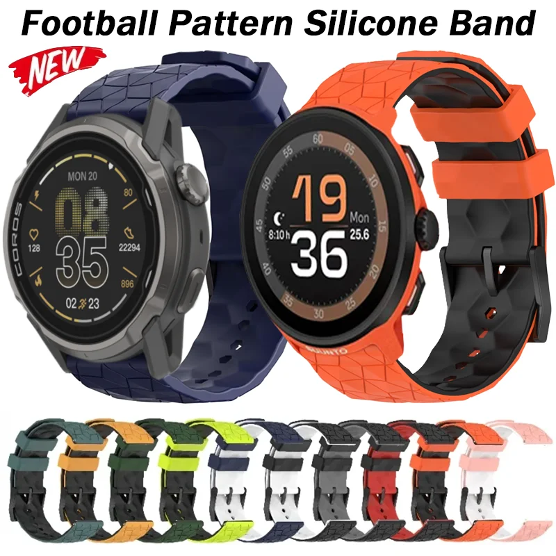 Silicone Strap 22mm 20mm for COROS APEX 4 42mm/PACE 4 Pro Sports Bracelet for Suunto Vertical 2-1/Race 2-1-S/CMF 3-2-1 Pro Band