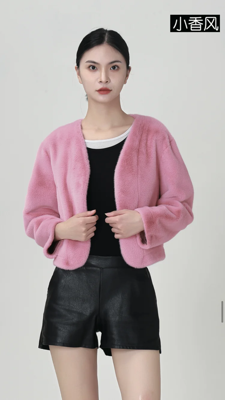 fake fur jacket winter women faux fur coat short