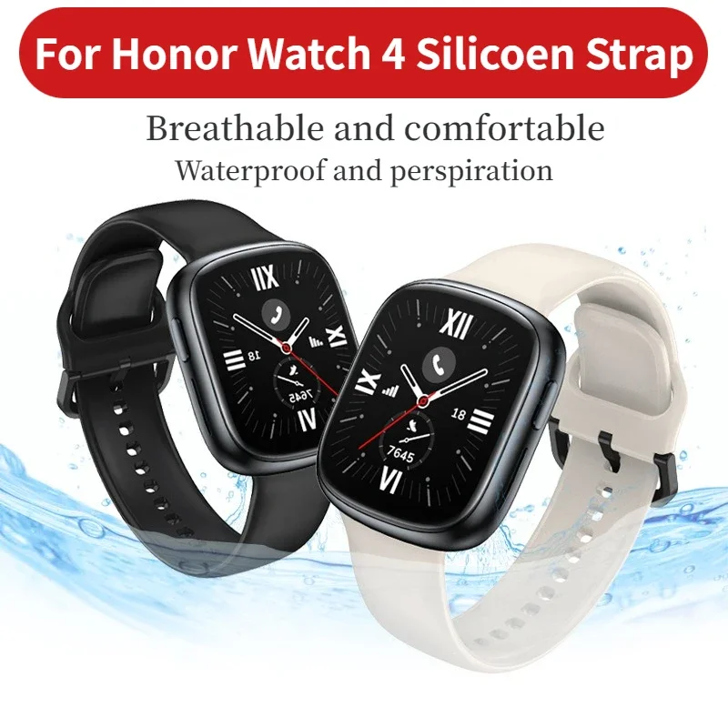 Cinturino in Silicone per Honor Watch 4 Smart Watch sostituzione sport cinturino ufficiale Correa per Huawei Honor Watch 4 bracciale Belt