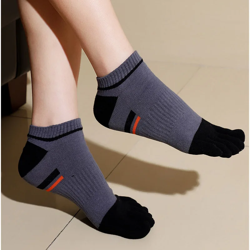 5 Pairs Short Socks for Men Women Summer Breathable Mesh Boat Sock Cotton Sport Badminton Running Ankle Socks Five Fingers
