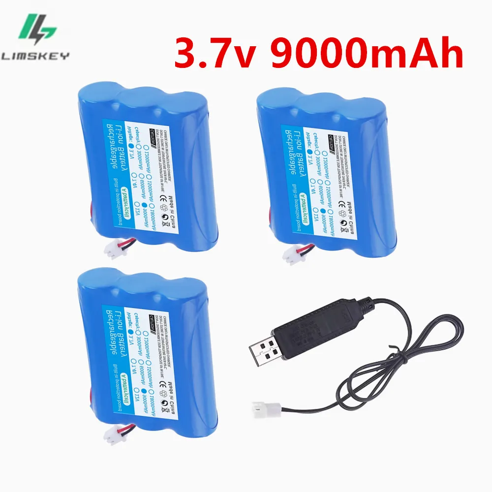 3.7V 18650 9000mah Li-ion Batteries Rechargeable battery For Fishing LED Light, Bluetooth,Speaker, Outdoor Light, XH2.54-2P Plug