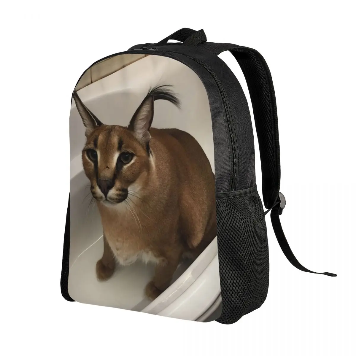 Niestandardowe plecaki Floppa Cute Meme Kobiety Mężczyźni Moda Bookbag do szkoły College Śmieszne torby Caracal Cat