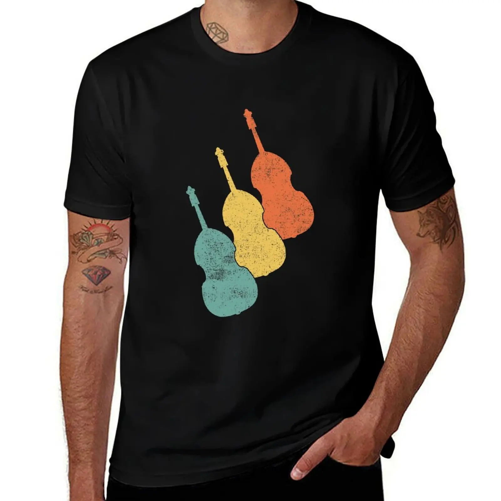 Double Bass Bassist T-Shirt oversizeds anime t shirts Men's cotton t-shirt