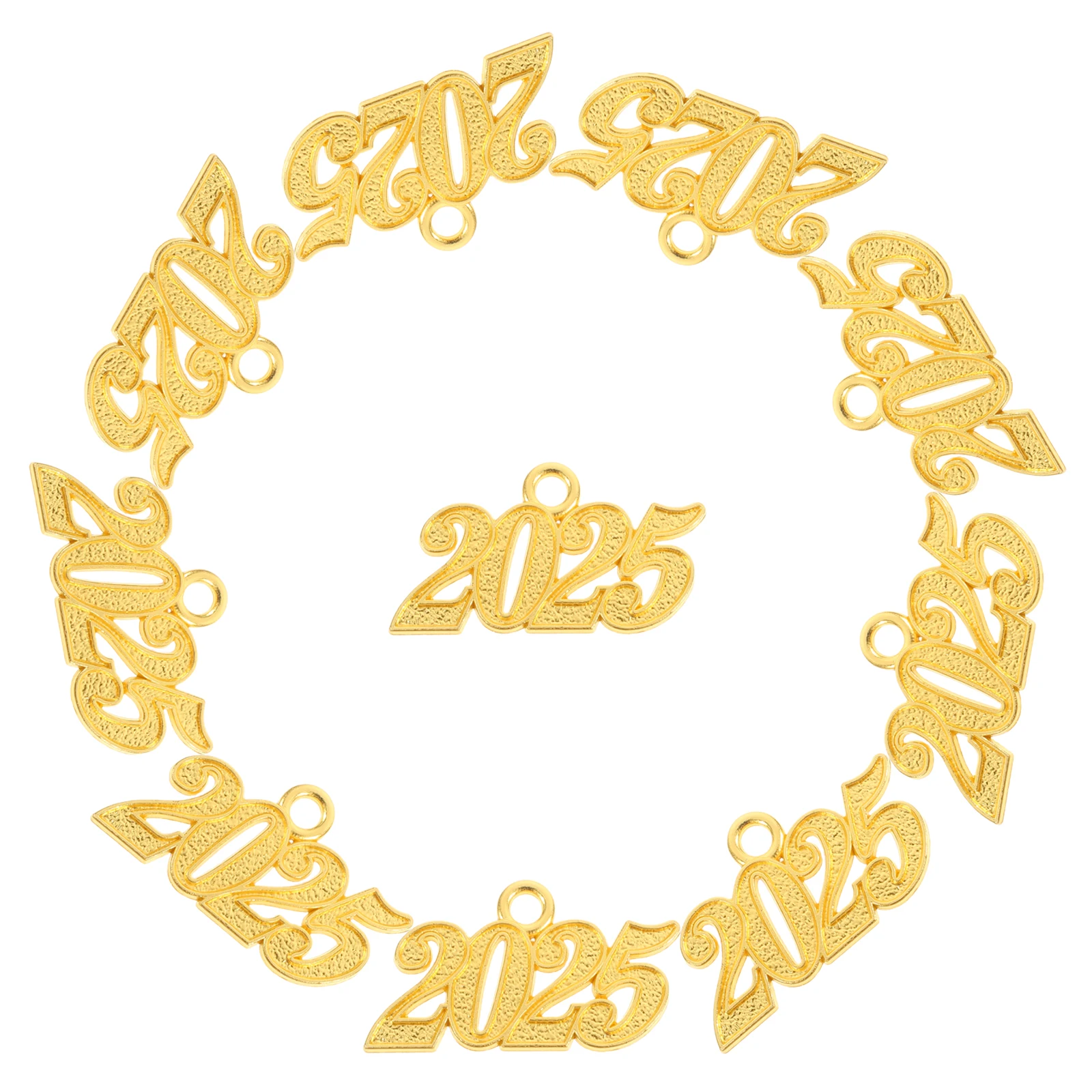 

10 Pcs Graduation Tassel Pendant Metal Charm Decoration Golden Graduation Cosplay Cap Accessory Year Signet Party Garland
