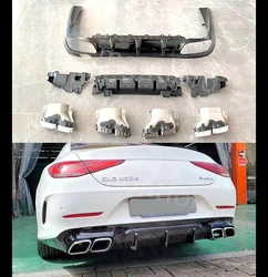 Rear diffuser for W257 CLS300 CLS350 CLS450 facelift to CLS63 rear diffuser with tips 2019~2022 year