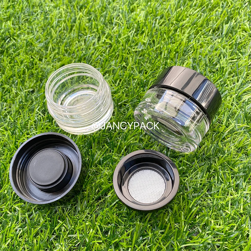 3g High Quality Empty Loose Powder Jar with Sifter Plastic Clear Powder Compact Makeup Sifter Case Sample Subpackage Box