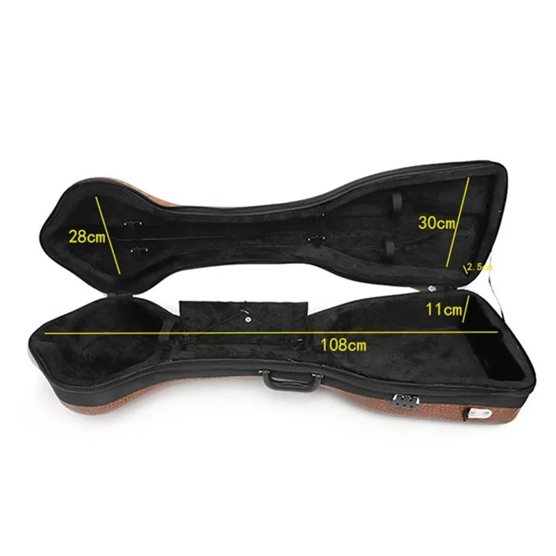 Morin Khuur Box Pressure Resistant Portable Double Backed Mongolian Morin Khuur Box Transportable Musical Instrument Case