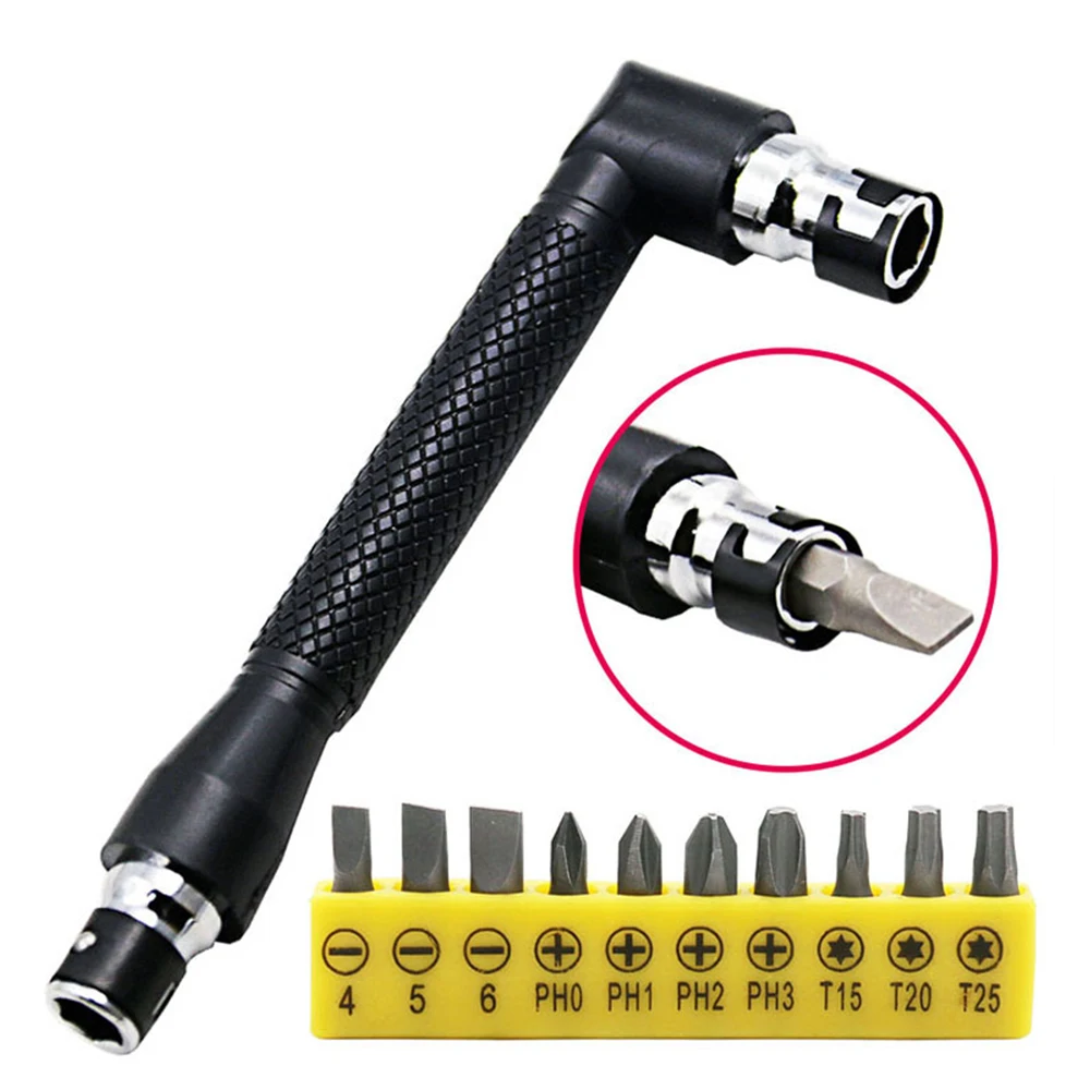 Dual Head L-shaped Mini Socket Wrench 1/4\