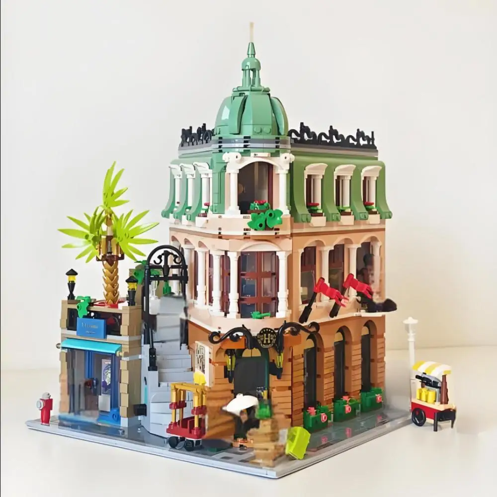 

You can assemble 3,066 MINISO popular toys, creative city corner buildings, boutique hotels, street view building blocks, birthd