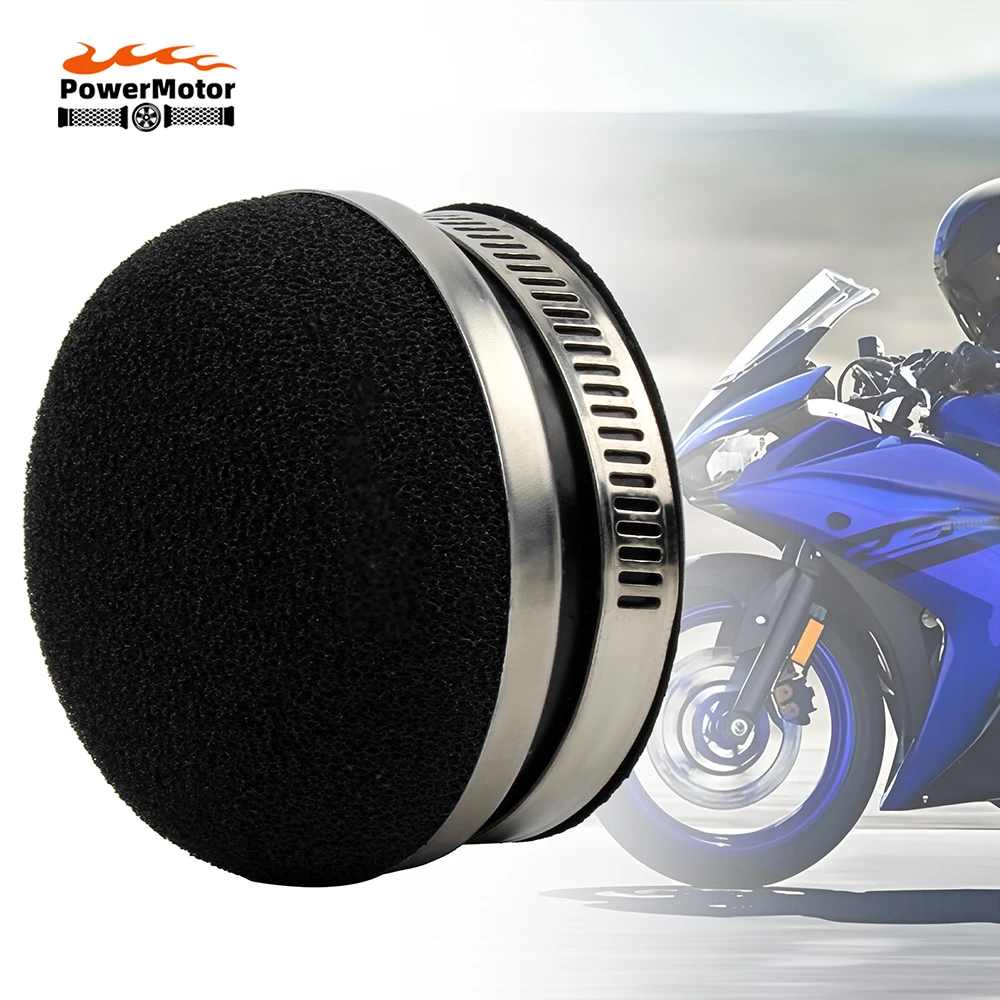 Motorcycle 28/32/35/38/42/45/50/54/58MM Stright Air Filter Cleaner For 2 Stroke Engine Pocket Bike Mini Moto Scooter Motocross