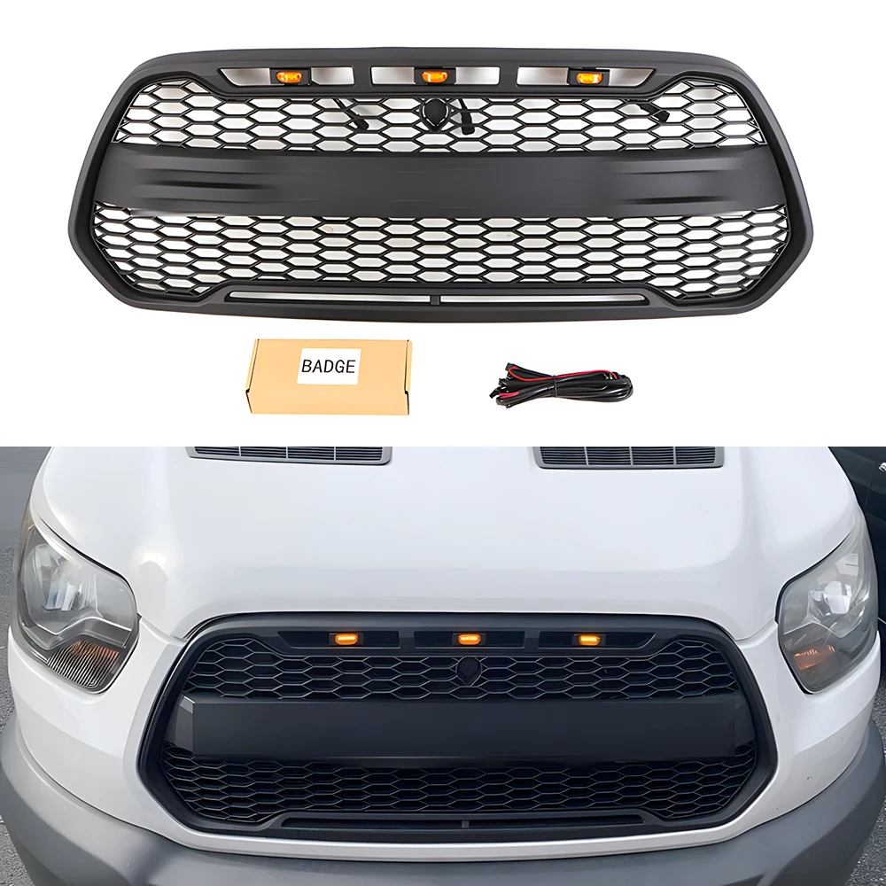 For Ford Transit Custom 2014-2021 ABS Grill Replacement front bumper grille modification accessories decoration Racing grill