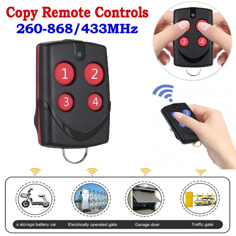 Universal Remote Control Copy Duplicator Automatic Cloning 433/260-868MHz Multifrequency Remote Control for Garage Gate Door