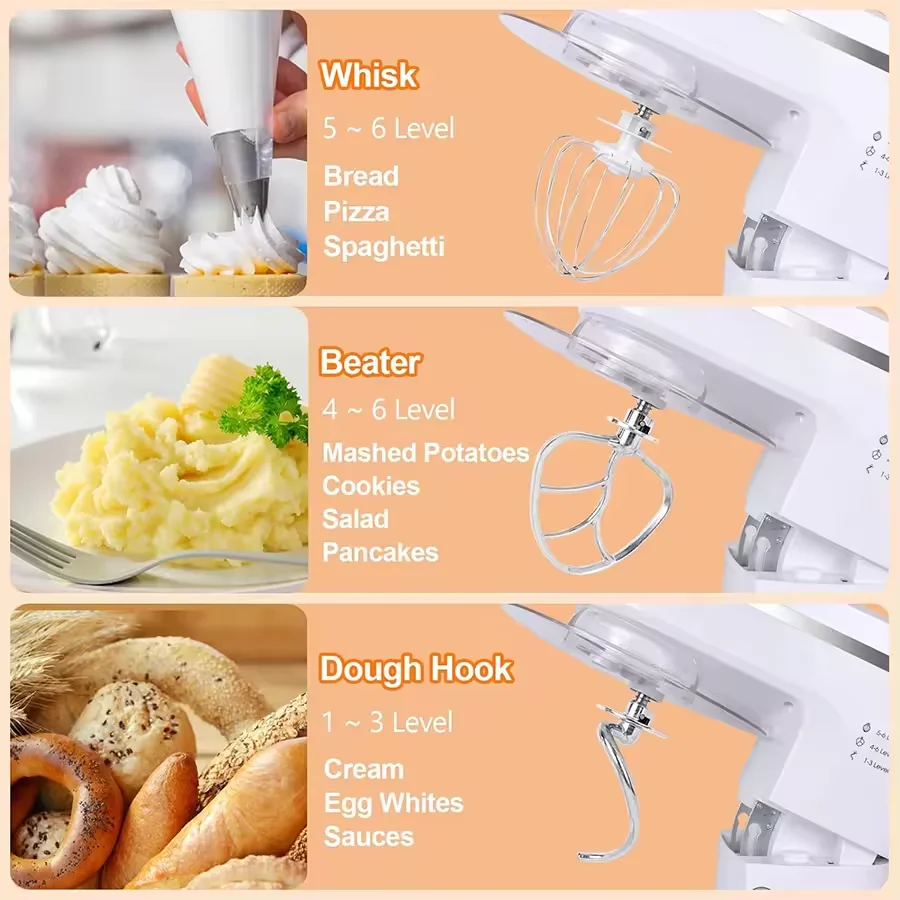 professional electric multifunction high quality stand cake  kitchen 5L stand mixer for baking