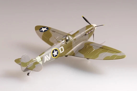 Easymodel 37215 1/72 WWII USAAF 355 Squadro Spitfire Fighter Assembled Finished Military Static Plastic Model Collection or Gift