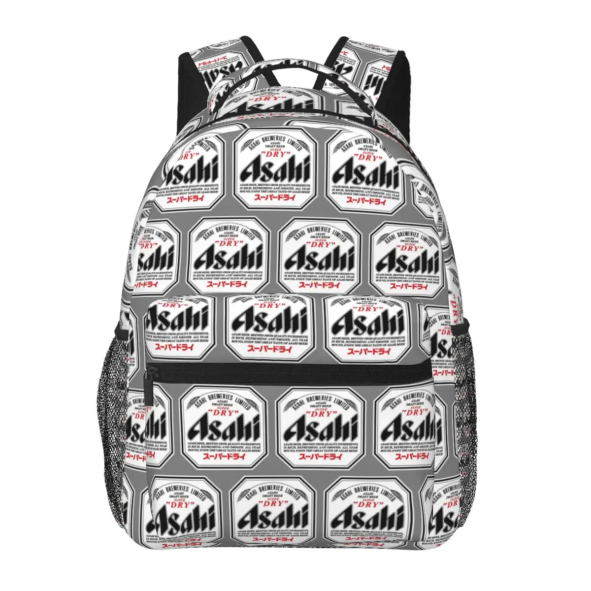 Asahi Super Dry Japanese Beer Backpacks Boys Girls Bookbag Students School Bags Cartoon Rucksack Shoulder Bag Large Capacity