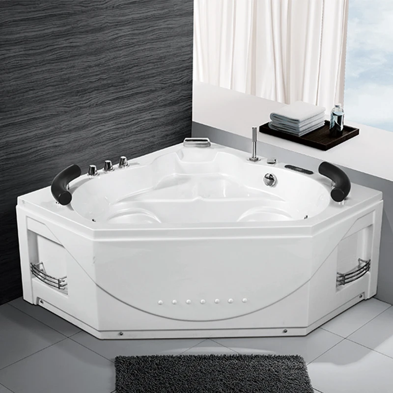

STLFTriangle Fan-shaped Double Couple Corner Single Person Deep Bubble Households Small Unit Surfing Massage Bathtub