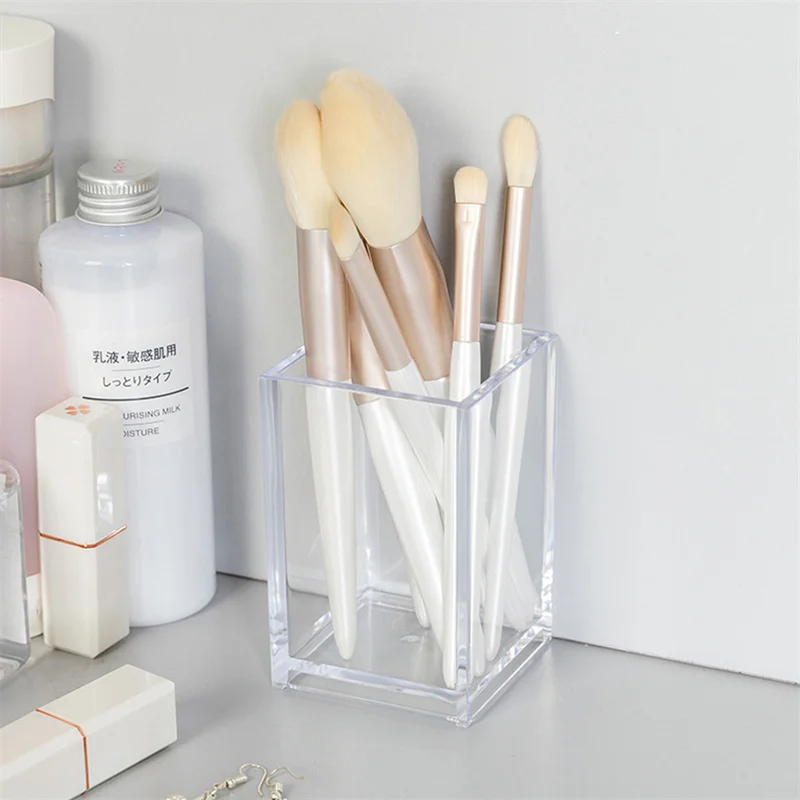 Transparent Cosmetic Makeup Acrylic Makeup Brush Tool Storage Box Case Make-up Brush Holder Table Organizer Makeup Tool - Detail 1
