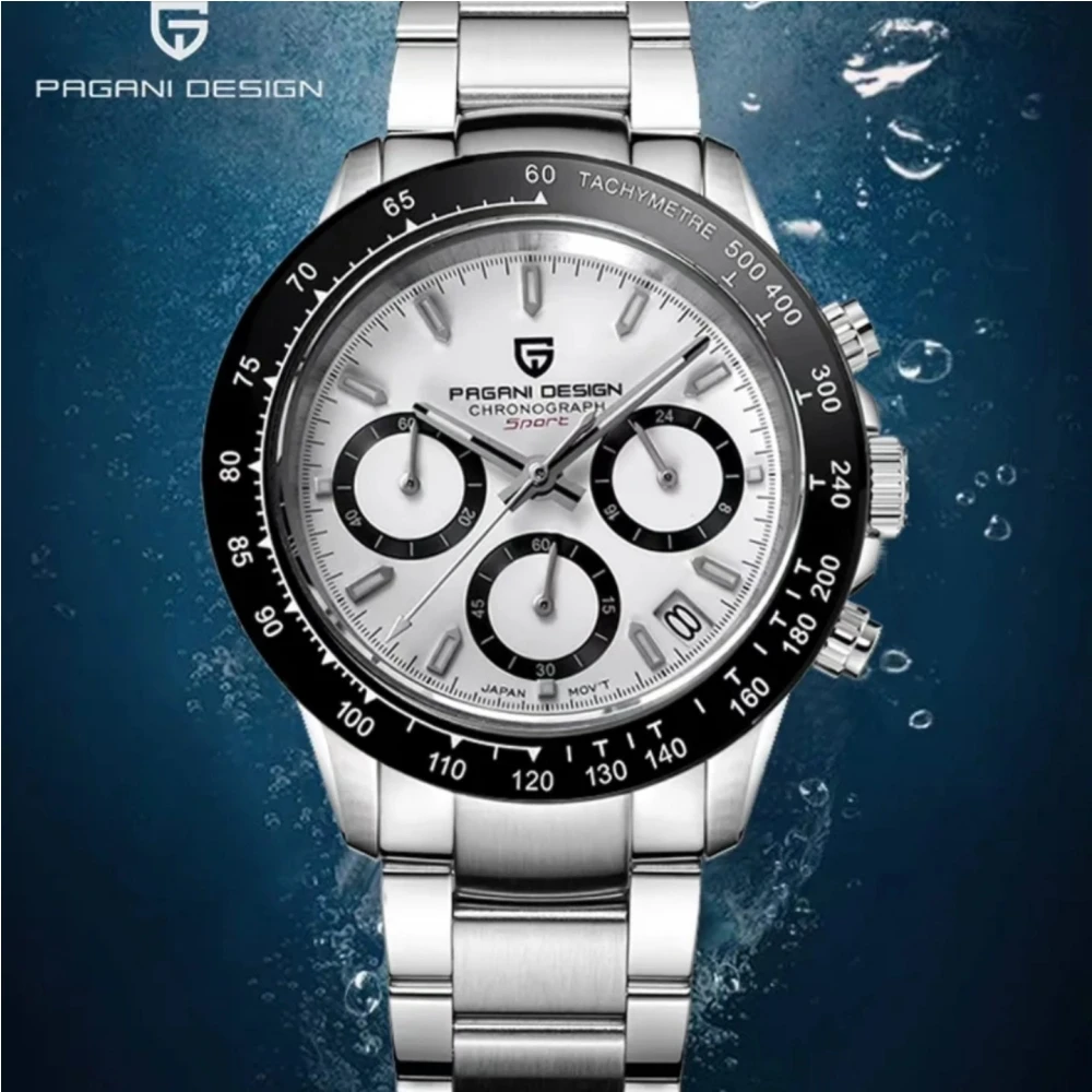 PAGANI DESIGN 2026 New Men Watches Luxury Quartz Watch For Men 100M Waterproof Sports Chronograph Wristwatch for Men gift