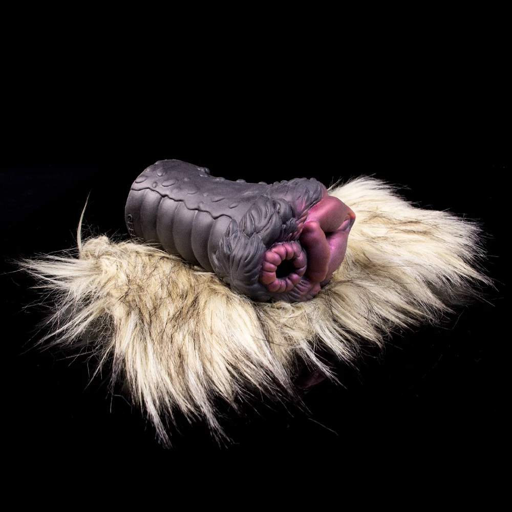 SMMQ Fantasy Animal Fur Masturbator Dual Hole Masturbation Cup Realistic Vaginal Pocket Male Masturbation Adult Toy