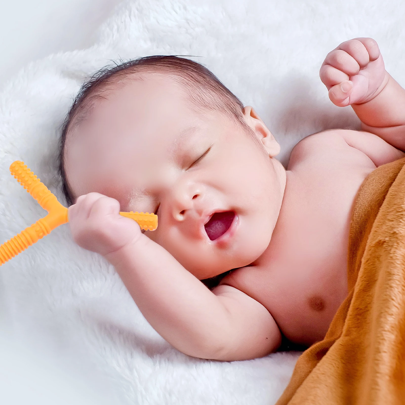 

Baby Teether Chewing Toy Toys for Babies Infant Molar Hollow Teething Silica Gel