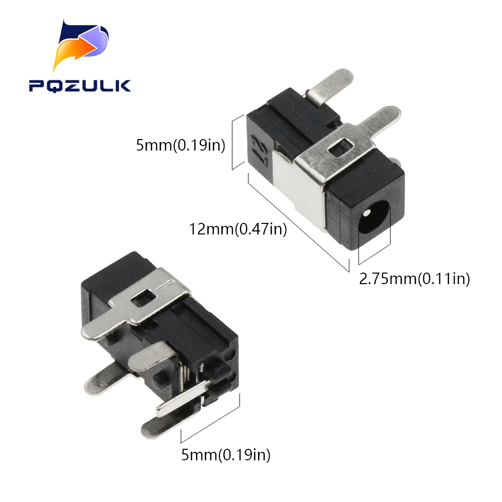 10PCS High Quality DC Power Socket Jack DC-011 PIN=0.7 Needle Size Adaptation 2.5mm*0.7mm Power Female Plug 2.5X0.7MM