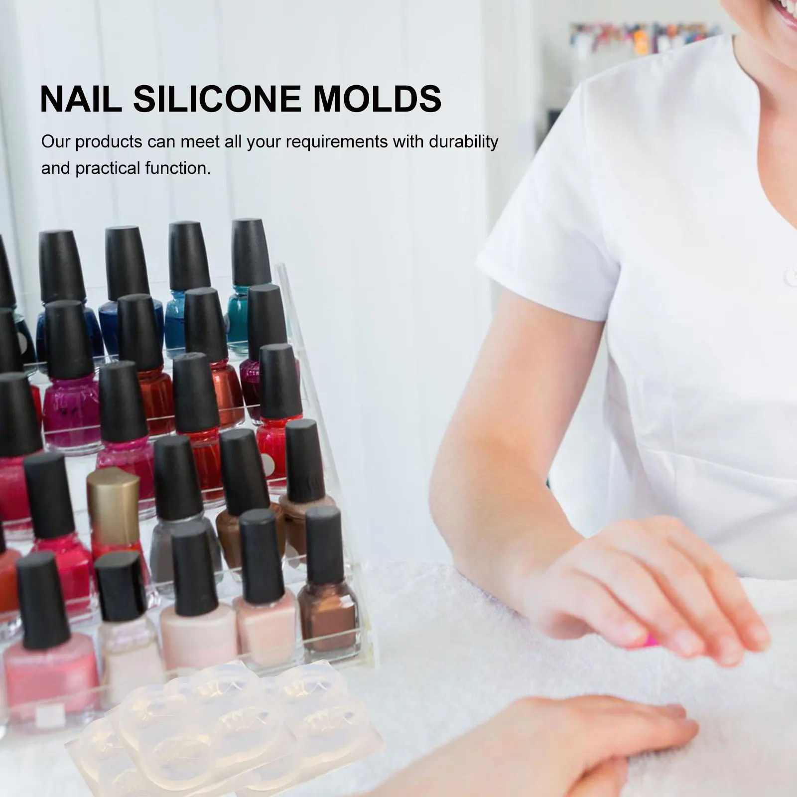 3Sets Nail Art Form Silikon Maniküre DIY Herstellung Werkzeug Langlebige wiederverwendbare Silikonformen für Nageldesigns Maniküre Herstellung Formen
