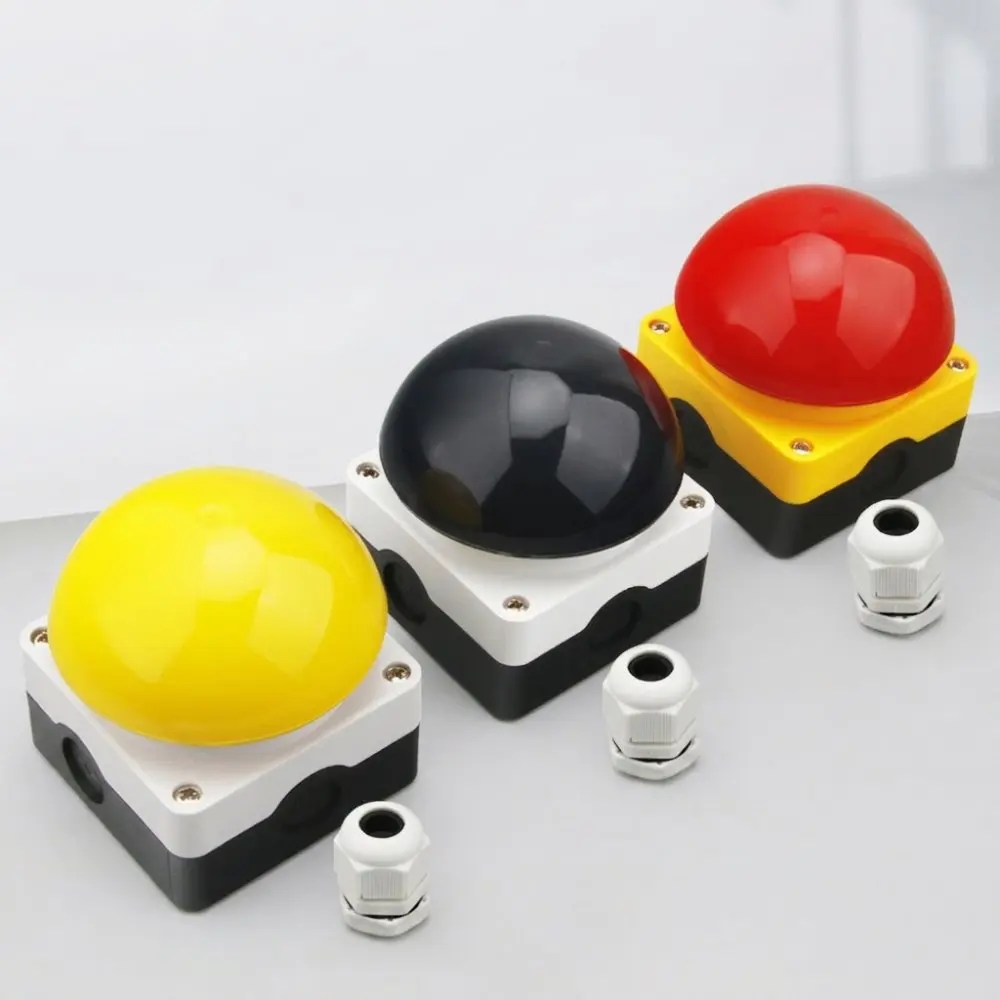 Durable Industrial Mushroom Emergency Switch Self Reset Latching Push Button Hand Foot Knee Control Solution