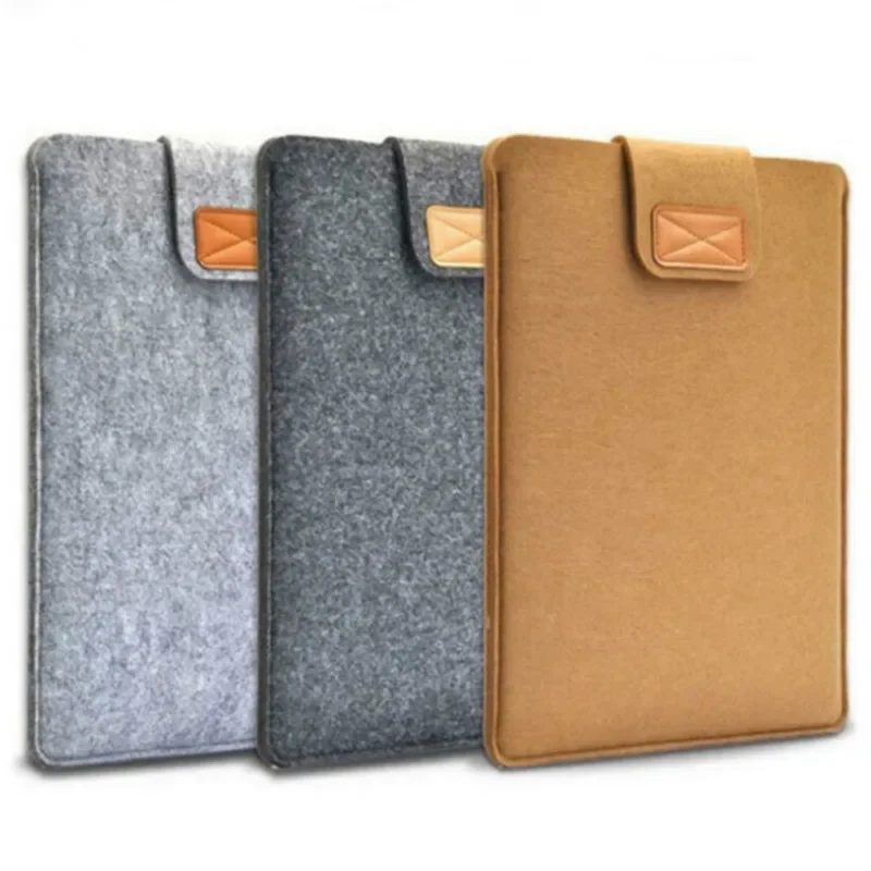 Sleeve Laptop Bag Case 11 13 14 15 8 10.2 inch Universal Wool Felt Fabric laptop bag for MacBook Air Retina 2018 2019 Pouch Capa