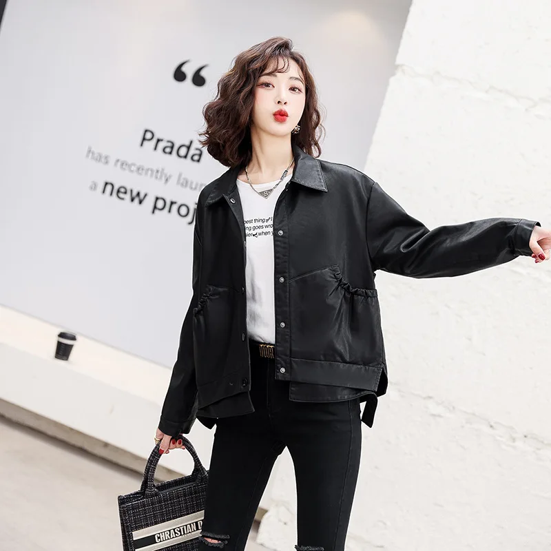 Sheepskin Genuine Leather Coat Women's Short 2024 Spring and Autumn New Small and High end Leather Jacket Coat