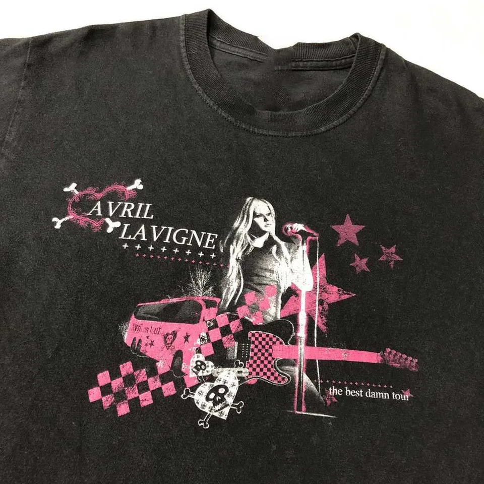 Avril Lavigne The Damn Tour Short Tee Men Women Cotton Shirts All Size AL303