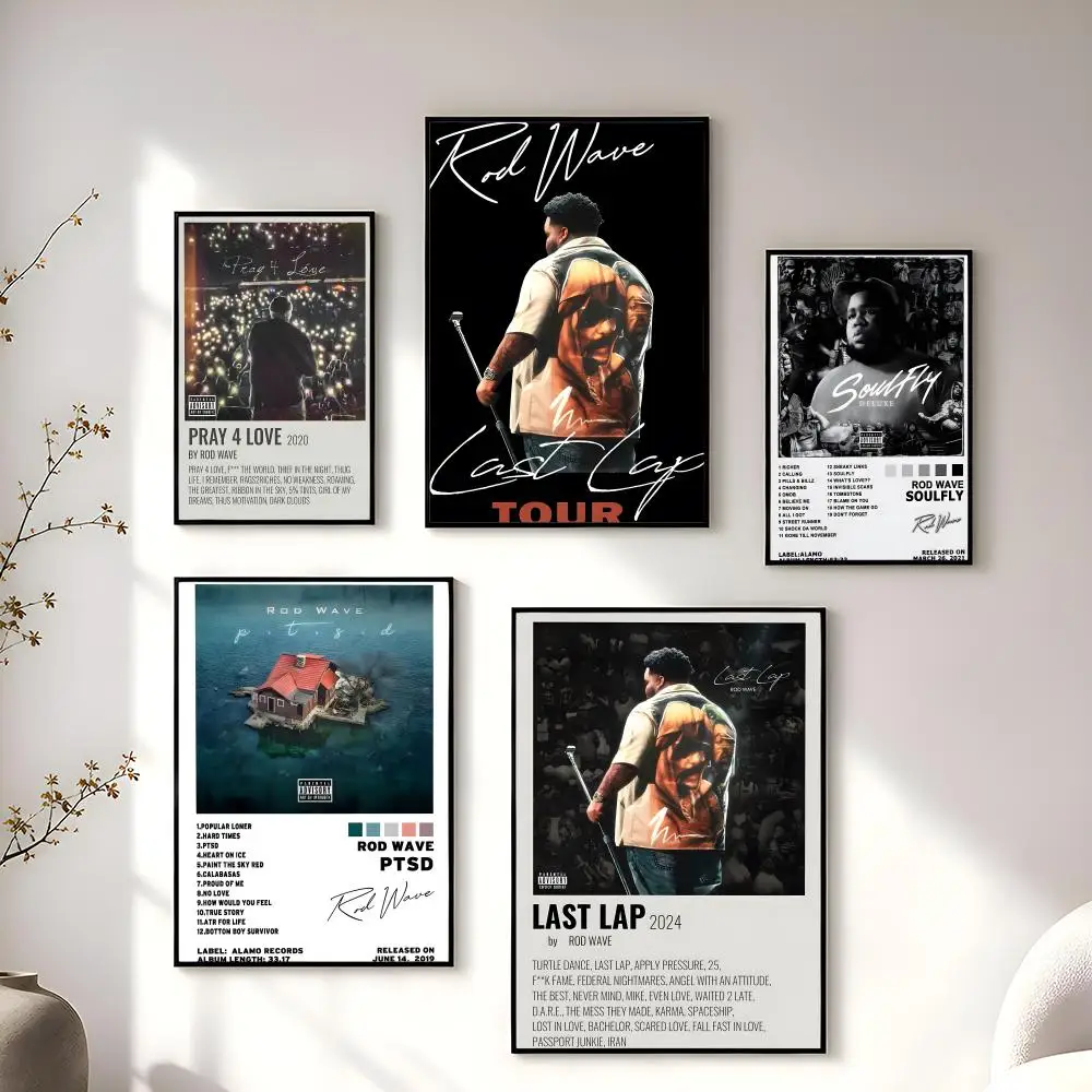 Rapper Singer R-Rod Wave Poster High-Quality And Affordable Wall Stickers For Dormitory And Living Room Decoration