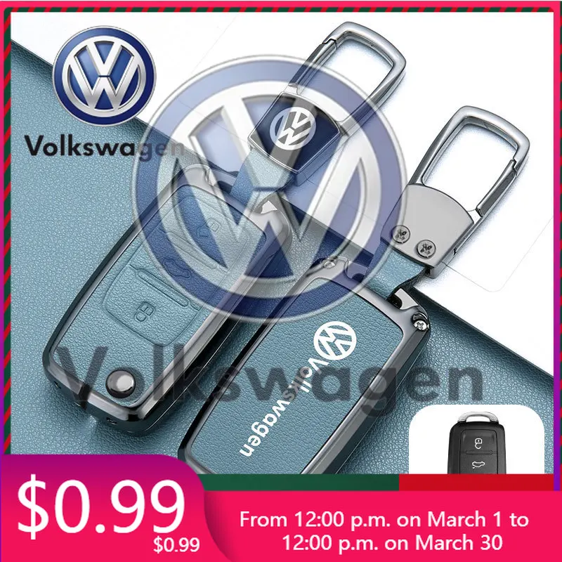 

For VW Volkswagen Car Sticker Car Key Case Cover Holder Shell For VW Volkswagen Polo Golf Passat Beetle Caddy Tiguan Skoda
