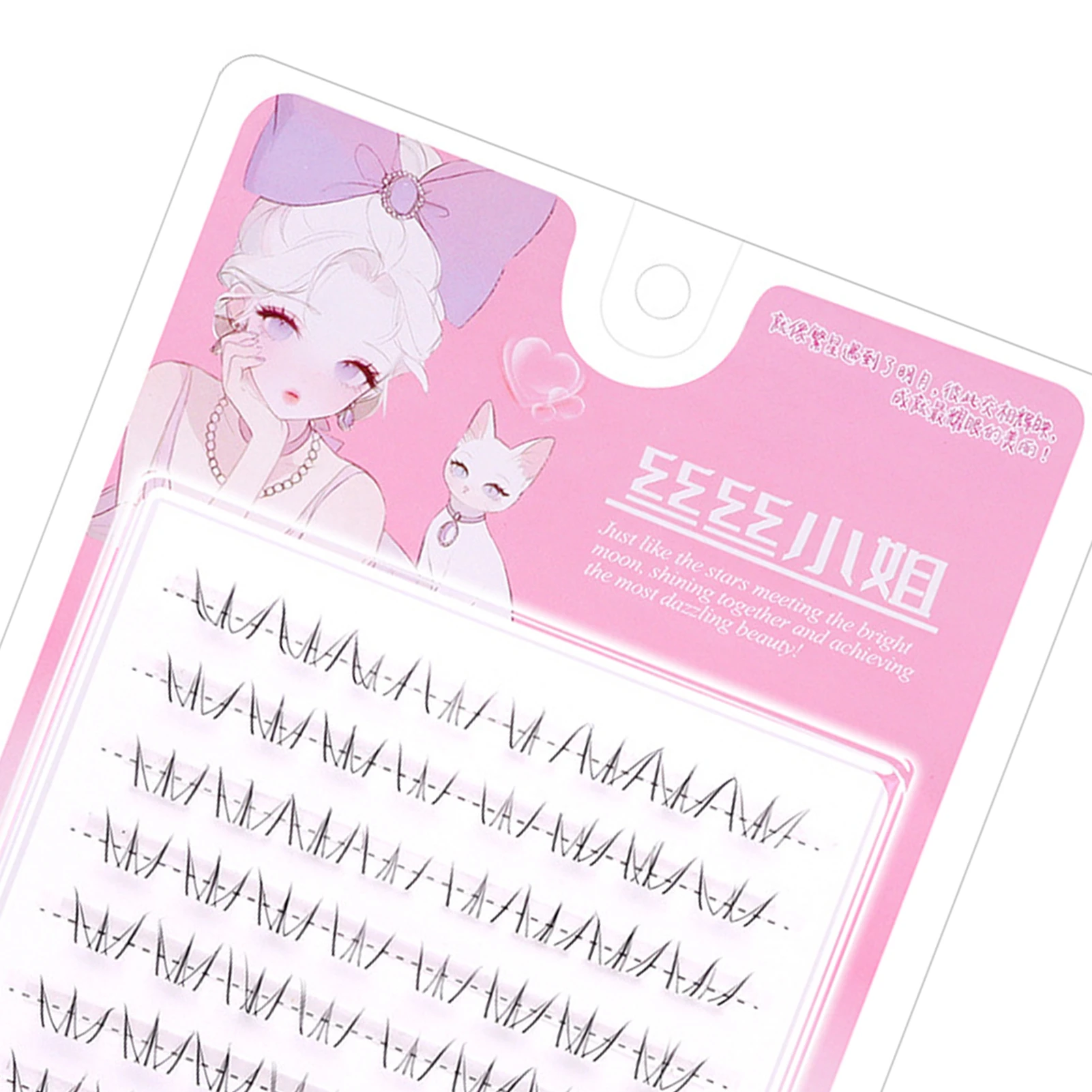 10列 5-7mm エアローワーまつげ グルー不要 つけまつげ セグメント化 ナチュラルキャットアイ 下まつげ W型ボトムまつげ