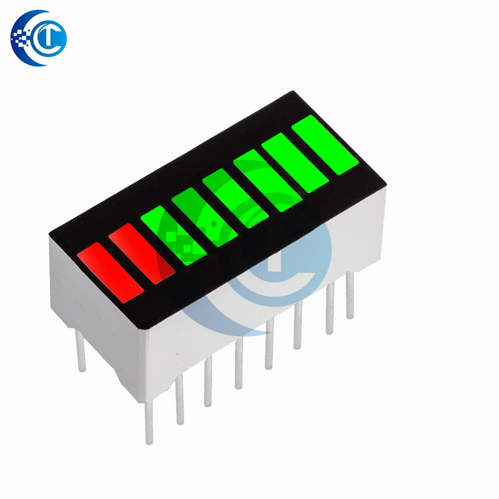 Super Bright 5/8/10/12/20 Segments LED Bar Module - Battery Level Indicator with Red/White/Blue Multicolor Options
