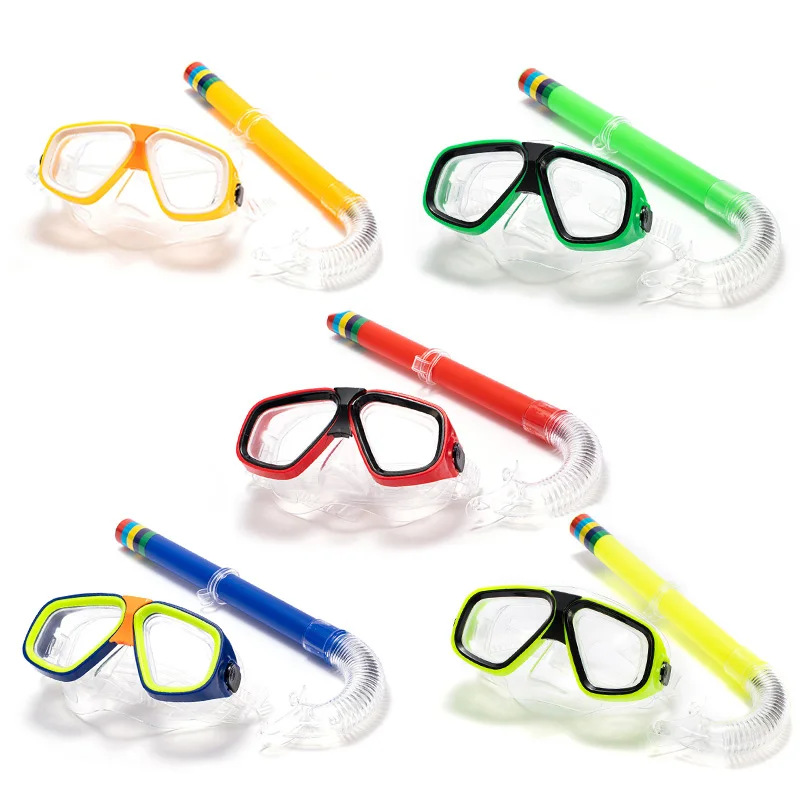 Zestaw do snorkelingu dla dorosłych i dzieci: maska do nurkowania, gogle, rurka oddechowa, odporna na wstrząsy, przeciwmgielna, trwała, okulary do pływania pod wodą, opaska.