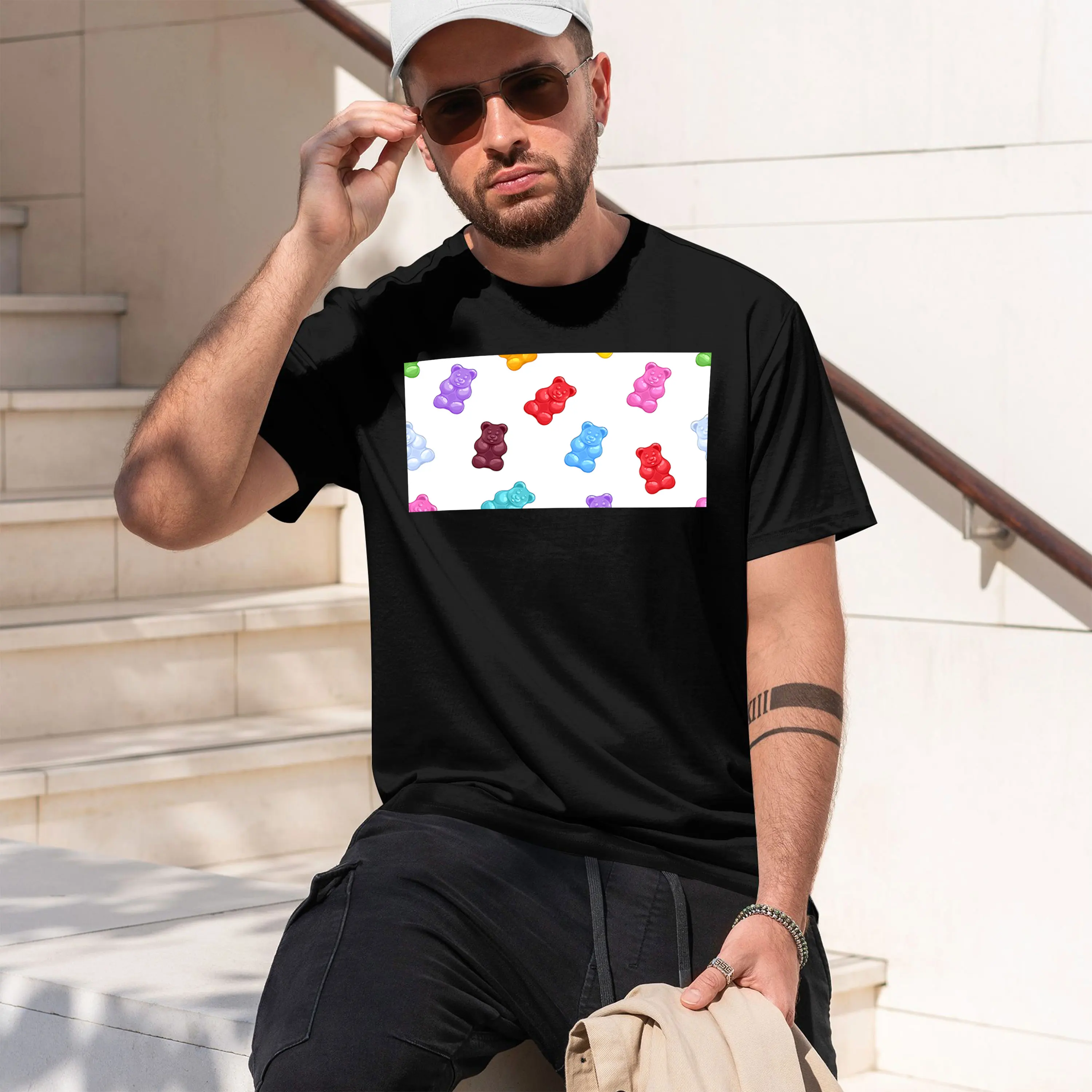 Camiseta de manga corta con cuello redondo para hombre Gummy s C Luxury Sun F Vintage s 2026, nuevo modelo, estilo clásico informal, disponible en varios colores y tallas