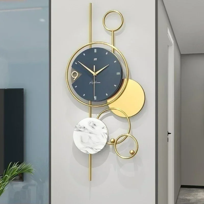 Wall Clock Modern Minimalist Design Luxury Home Living Room Wall Decorative Items Creative Silent Mechanic Quartz Clocks Watch