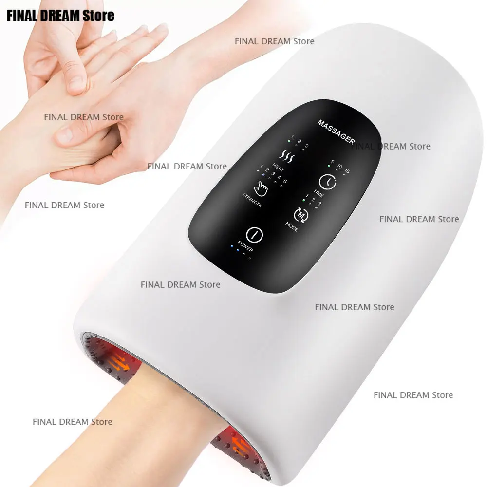 Wireless Electric Hand Massager Air Compression Hot Compress Palm Acupoint Massager Finger Arthritis Numbness Muscle Relaxation