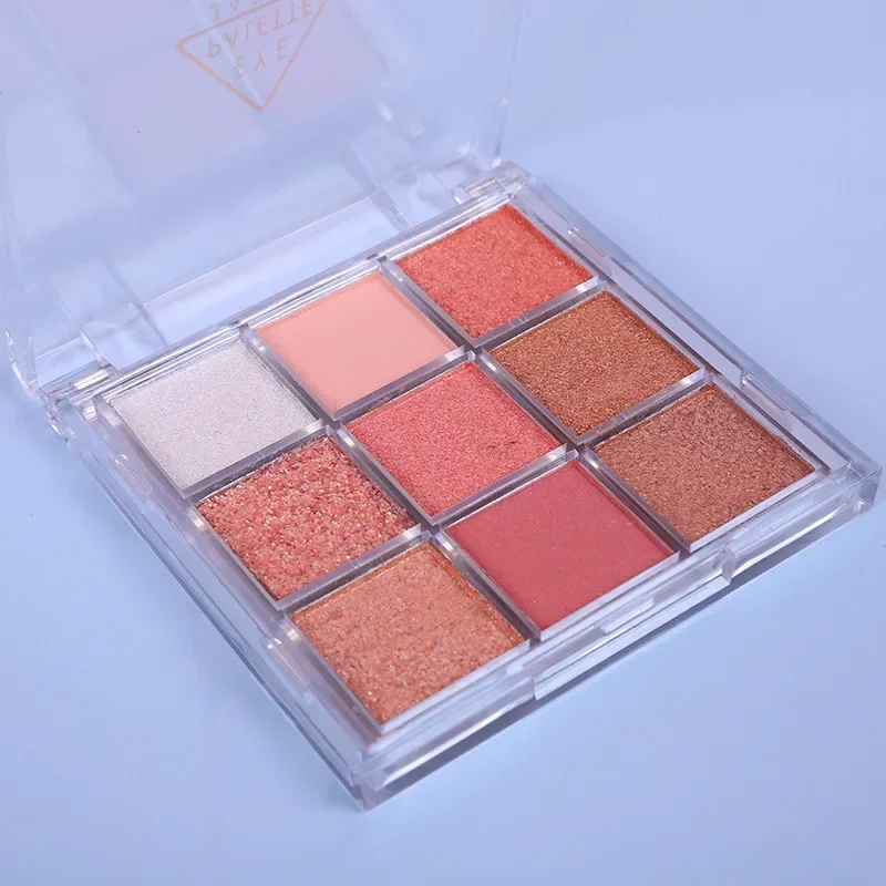 Snow Sequin 9-Color Eye Shadow Palette Glitter Snowflake Pink Eye Shadow Korean Charming Contour Eyes Make Up Palette