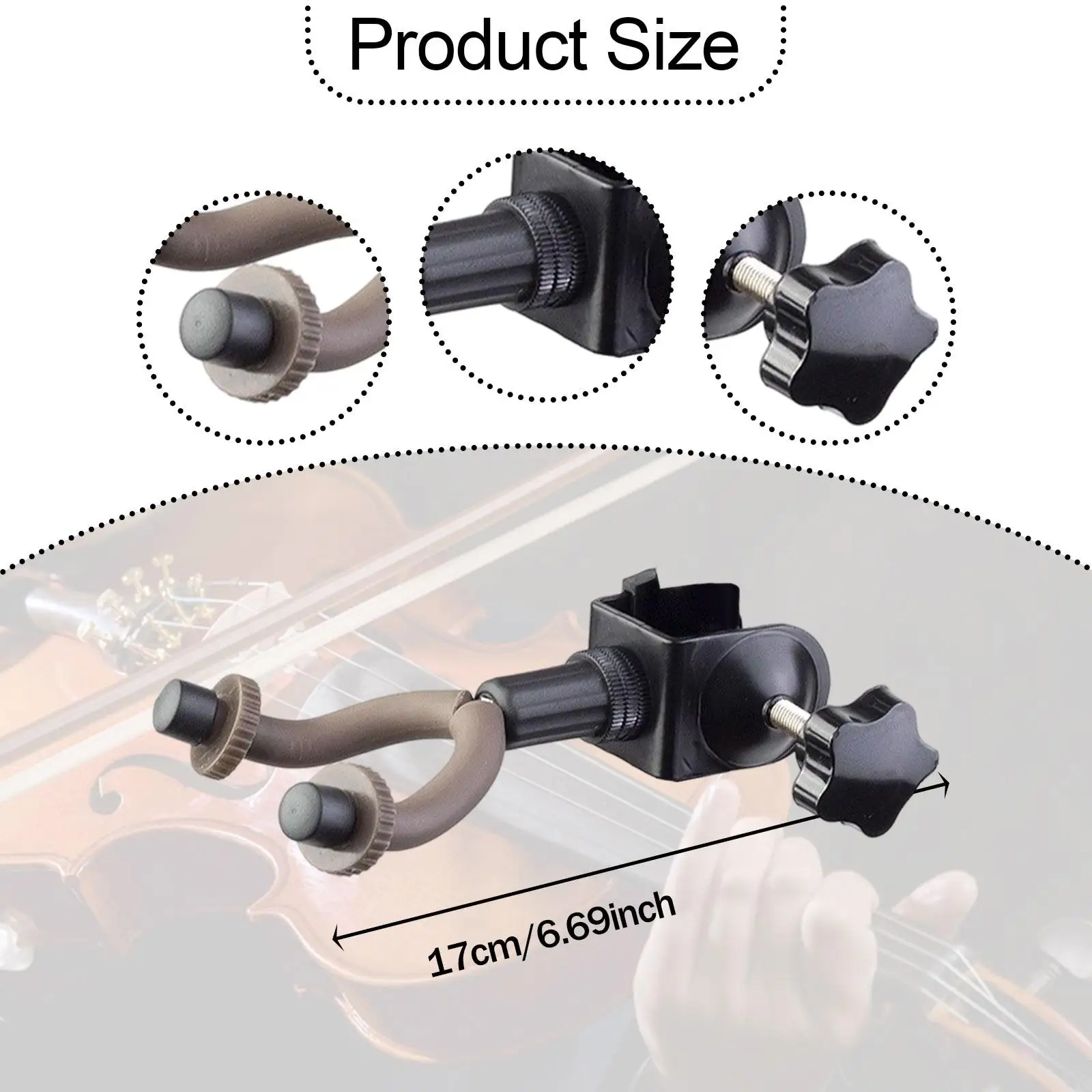 شماعة الكمان للميكروفون أو حامل الموسيقى الورقية شماعات متعددة الوظائف لعرض مسرح Erhu Ukulele Bass