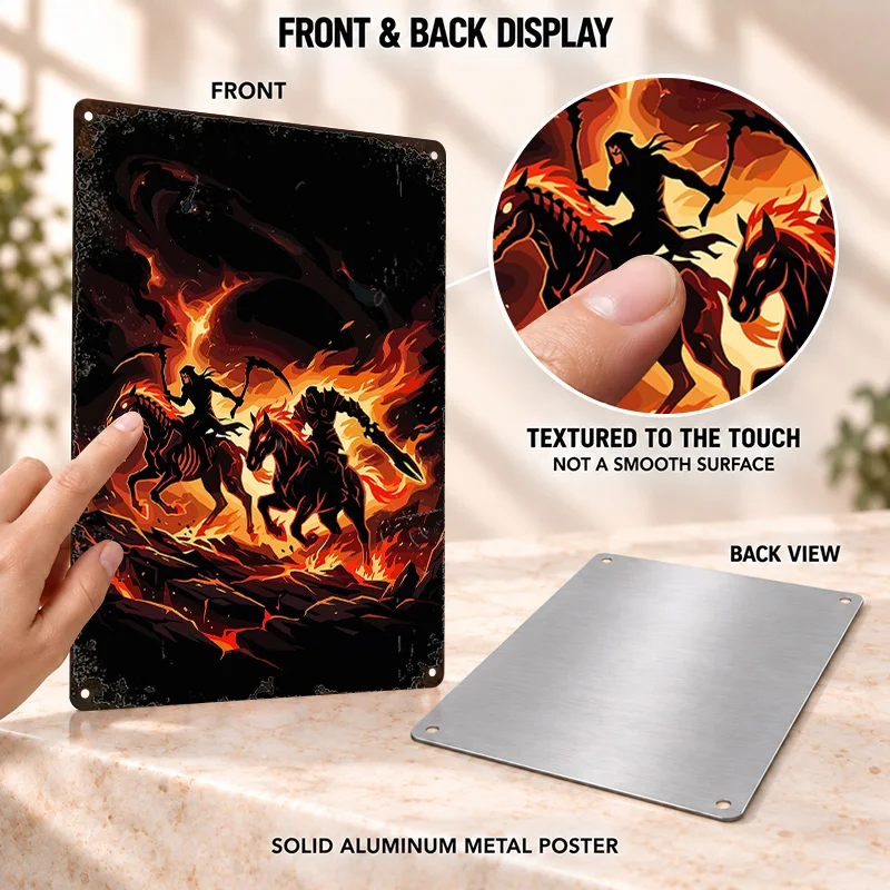 Darksiders Printed Posters Arcade Inspired Style Collector Room Wall Art Personalized Aluminum Metal Sign Adventure Gamer Gift