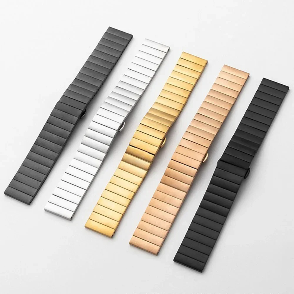 18mm 20 22mm Stainless Steel Band for Huawei Watch GT 4 41mm 3 pro 46mm for Samsung Galaxy 45/6 S3 Strap for Amazfit 47 Balance