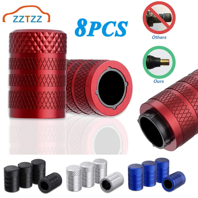 8PCS Kołpaki do kół Metalowe kołpaki do kół z plastikową wkładką Odporne na korozję Szczelne samochody i motocykle