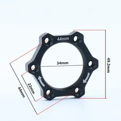 44/48mm Disc Brake Flange Adapter Bicycle 6 Bolts Hole Mountain Bike Lock Nut Fits Screw-on Threaded Hubs Cycling Parts